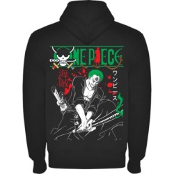  Sudaderas con Capucha NIños One Piece Zoro. Sudadera One Piece con impresion delantera y trasera