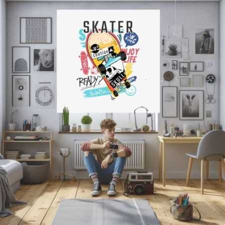 Estores Juveniles Chicos Skate 102- Estor habitacion Juvenil Niños dibujo Skate 102