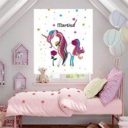Estores Infantiles Personalizados - Estores Infantiles Niña dibujo Unicornio 050
