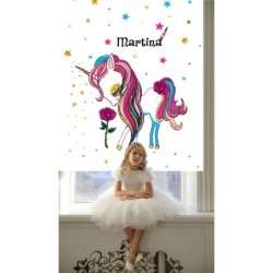  Estores Infantiles Personalizados - Estores Infantiles Niña dibujo Unicornio 050