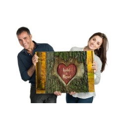 Cuadro Lienzo Personalizable Arbol 004- Lienzo personalizado con nombre - Regalo san valentin mujer originales
