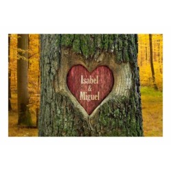  Cuadro Lienzo Personalizable Arbol 004- Lienzo personalizado con nombre - Regalo san valentin mujer originales