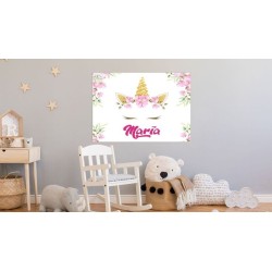 Cuadros infantiles Personalizados Unicornio 030