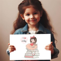 Cuadros infantiles Personalizados Love Reading- Cuadro personalizado nombre Niñas- Regalos Personalizables