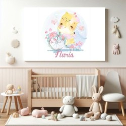 Cuadros infantiles Personalizados Niña Hipo 016- Cuadro personalizado con nombre