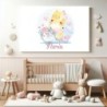 Cuadros infantiles Personalizados Niña Hipo 016- Cuadro personalizado con nombre