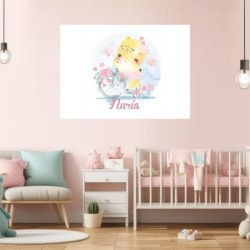  Cuadros infantiles Personalizados Niña Hipo 016- Cuadro personalizado con nombre