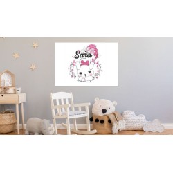 Cuadros infantiles Personalizados Niña Gatita 005