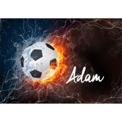  Cuadros Juveniles Personalizados Futbol 003- Cuadro Personalizado con nombre Pelota Futbol. Cuadro personalizado Niño