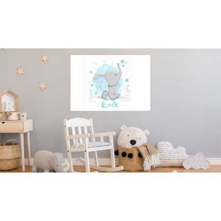 Cuadros infantiles Personalizados Niña Elefante Erick
