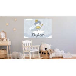 Cuadros infantiles Personalizados El Principito 001- Cuadro personalizado con nombre Infantil Niño