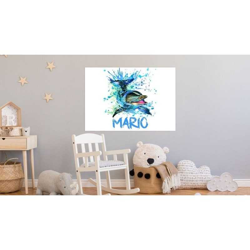 Cuadros infantiles Personalizados Delfin Cuadros infantiles Personalizados Delfin