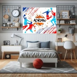 Cuadros Personalizados con nombre de Baloncesto 006- Cuadro Personalizado Juvenil Baloncesto