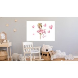  Cuadros personalizados con nombre - Cuadro personalizado Infantil Niña Dibujo Bailarina 002