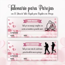  Talonario para Parejas- Vales Regalo para Pareja- Regalos San Valentin