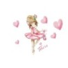  Cuadros personalizados con nombre - Cuadro personalizado Infantil Niña Dibujo Bailarina 002