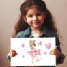  Cuadros personalizados con nombre - Cuadro personalizado Infantil Niña Dibujo Bailarina 002