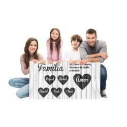 Cuadro Lienzo Personalizable Familia 001- Cuadro personalizado familia- Cuadro personalizado con nombres.