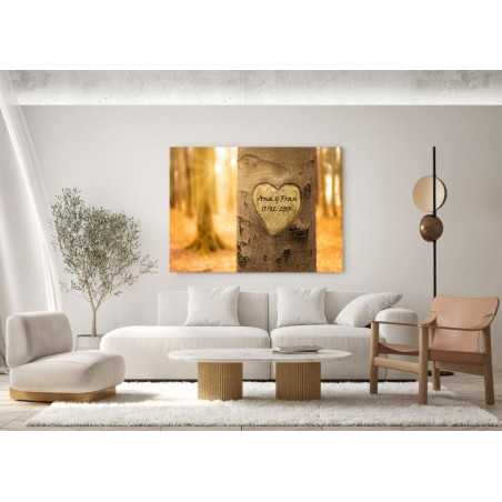 Cuadro Lienzo Personalizable Arbol 003- Lienzo personalizado con nombre - Regalo san valentin mujer originales