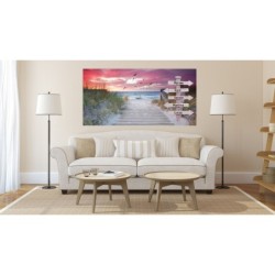  Cuadro Lienzo Personalizado - Paisaje de Playa 014 con Nombres y Frases Regalo Emotivo y Decoración Exclusiva Estores Iroa