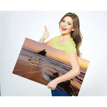 Cuadro Lienzo Personalizable Playa 007