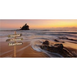  Cuadro Lienzo Personalizable Playa 007