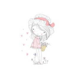  Estores infantiles niña personalizados. Estores infantiles niña dibujo Niña Cesta Flores