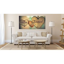  Lienzo Personalizado Romantico Corazones 004