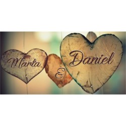  Lienzo Personalizado Romantico Corazones 004