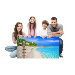 Cuadro Lienzo Personalizado nombres Playa 001-Lienzo personalizado con nombre o texto familia- Regalos personalizados