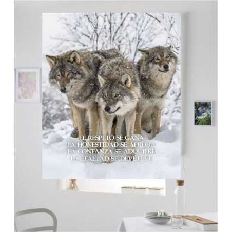 Estores con Frases Motivadoras Lobo 07