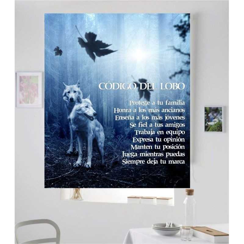 Estores con Frases Motivadoras Lobo 06 Estores con Frases Motivadoras Lobo 06