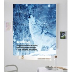 Estores con Frases Motivadoras Lobo 03