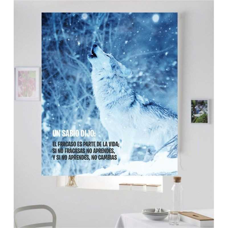 Estores con Frases Motivadoras Lobo 03