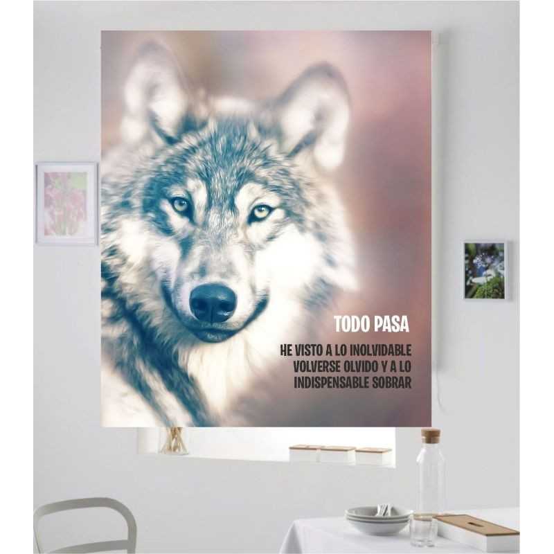 Estores con Frases Motivadoras Lobo 02