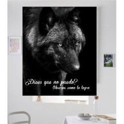 Estores con Frases Motivadoras Lobo 01