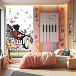  Estores Infantiles Niña Personalizados Hada Musical - Estor enrollable Niña Hada- Estores Personalizables
