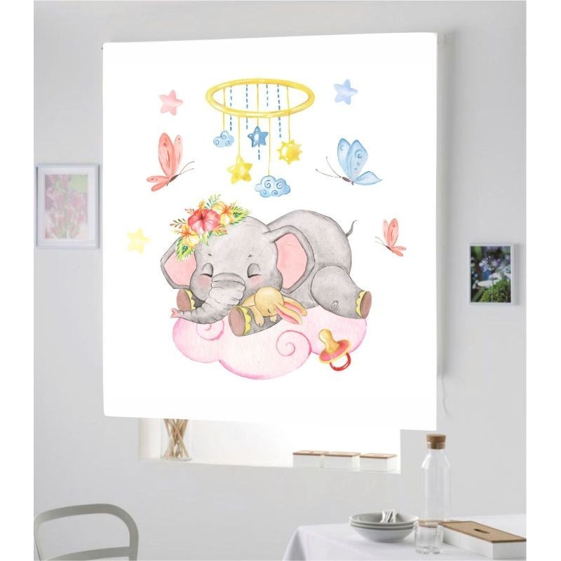 Estores Infantiles Niña Elefante 501 Estores Infantiles Niña Elefante 501