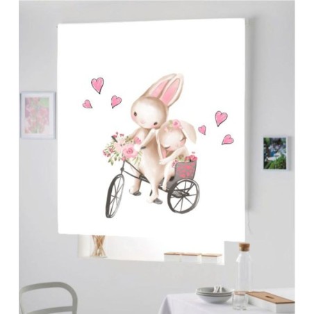 Estores Infantiles Niña Conejitos 046