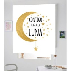 Estores Juveniles Frase Contigo Hasta La Luna