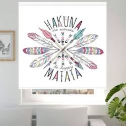  Estores Juveniles Chica Frase Hakuna Matata- Estor dormitorio Juvenil- Estores Juveniles Niña