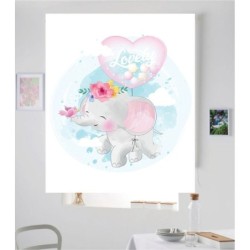Estores Infantiles Niña Elefante 006