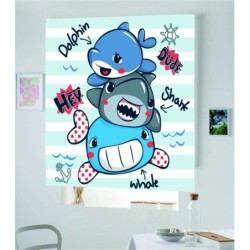 Estores Infantiles Niño Delfines