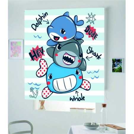 Estores Infantiles Niño Delfines