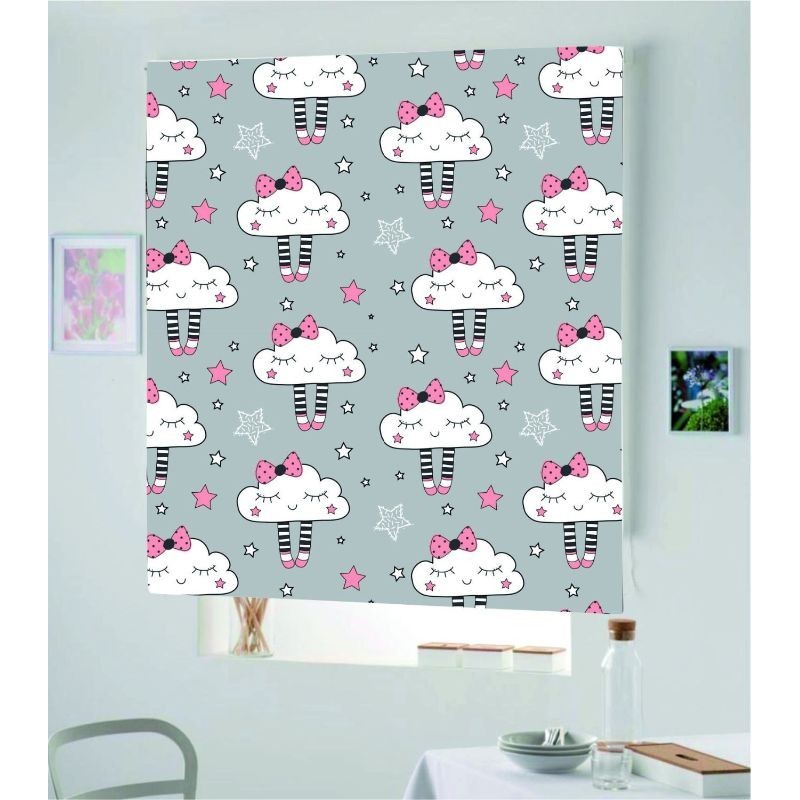 Estores Infantiles Estampado Nubes 005 Estores Infantiles Estampado Nubes 005