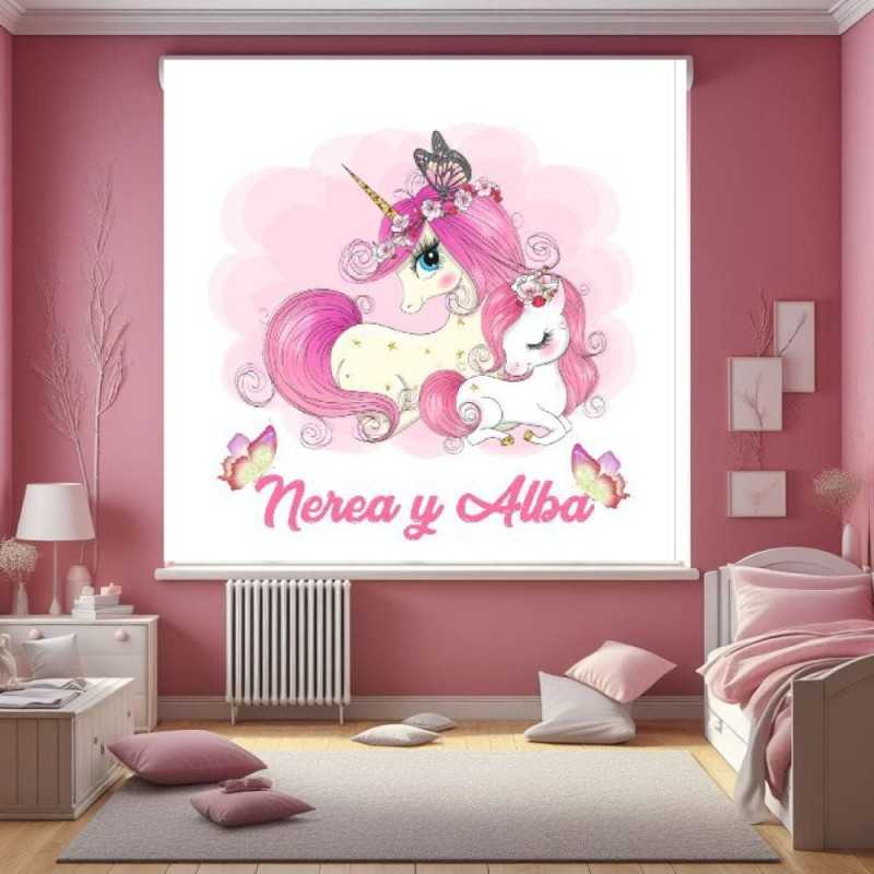 Estores Infantiles Personalizados Unicornio Hermanas- Estores Infantiles niña dibujo unicornio- Estor Infantil Barato Estores Infantiles Personalizados Unicornio Hermanas- Estores Infantiles niña dibujo unicornio- Estor Infantil Barato