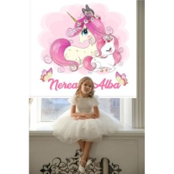  Estores Infantiles Personalizados Unicornio Hermanas- Estores Infantiles niña dibujo unicornio- Estor Infantil Barato
