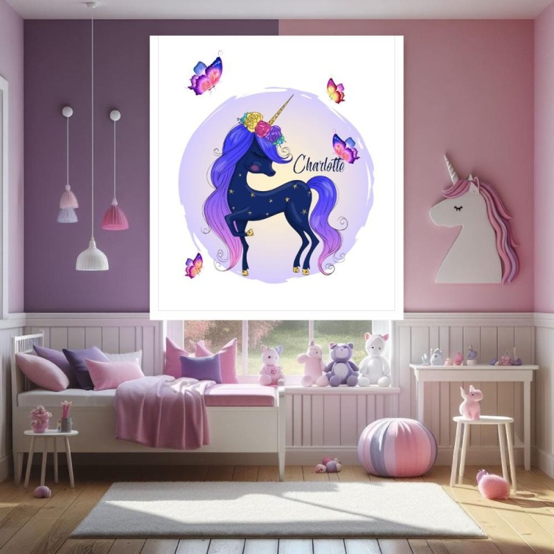 Estores Infantiles Niña Personalizados- Estores infantiles Unicornio Blue- Estro Infantil Barato Estores Infantiles Niña Personalizados- Estores infantiles Unicornio Blue- Estro Infantil Barato