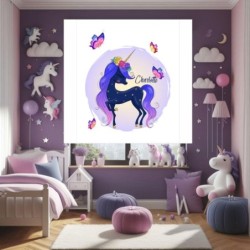  Estores Infantiles Niña Personalizados- Estores infantiles Unicornio Blue- Estro Infantil Barato