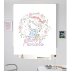 Estores Infantiles Personalizados Niña Flores 081